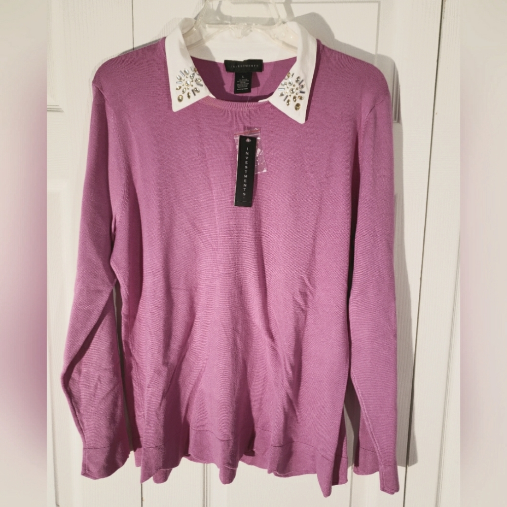 Investments layered look knit top